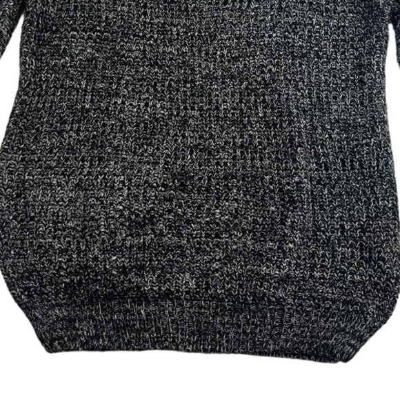 Eddie Bauer Pull Over Knit Sweater Wool Blend Womens Medium Black White - Picture 4 of 8